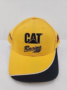 Nascar Hat Baseball Cap CAT Racing #22 Ward Burton Bill Davis Racing Yellow Rare